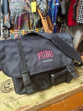 Y2K FUBU Sports Collection Street Wear Utility Crossbody Laptop Bag